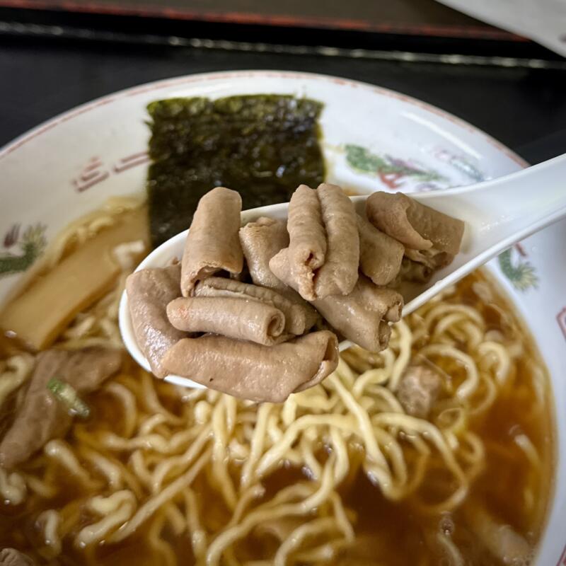 大衆食堂 中華そば たんぼめへ 山形県新庄市五日町 ホルモンラーメン 醤油ラーメン 具