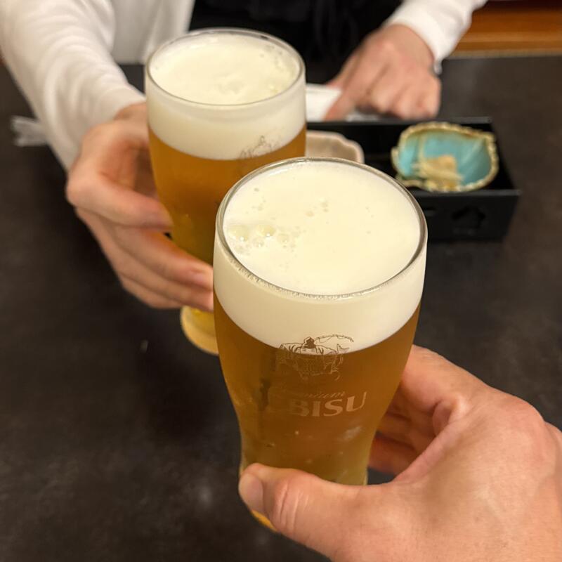 海の幸 味処 軍ちゃん 直江津店 新潟県上越市西本町 生ビール 乾杯