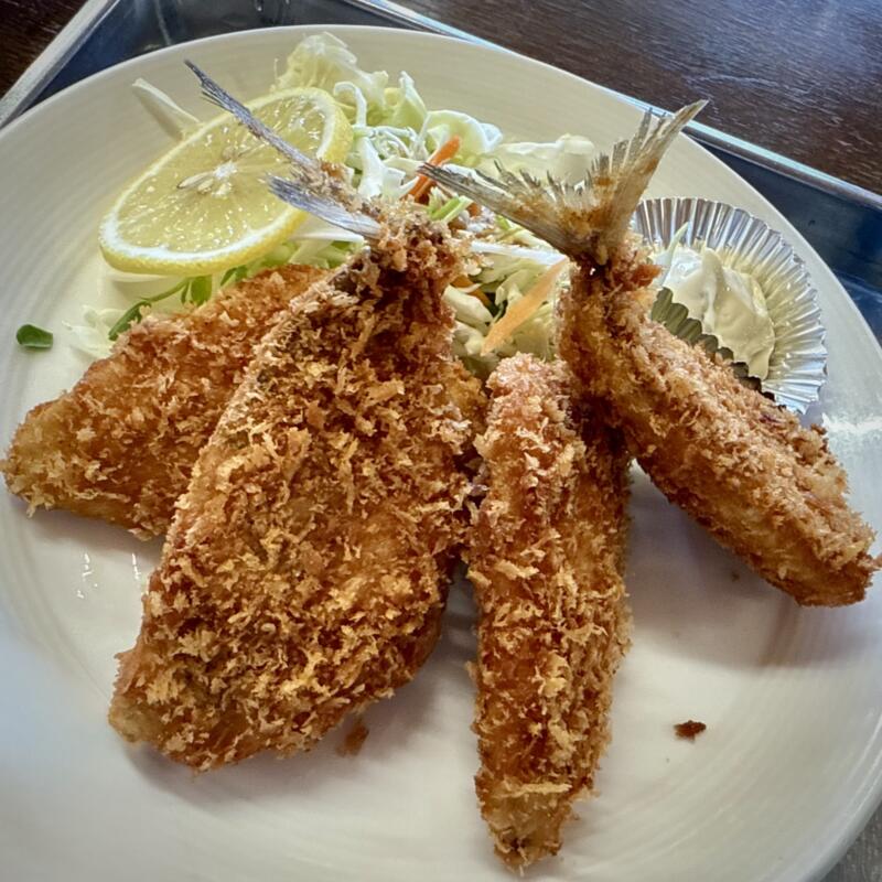 食堂 徳市 新潟県上越市名立区名立大町 アジフライ定食 鯵フライ定食