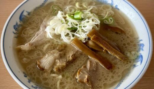 オーモリラーメン新井店＠新潟県妙高市柳井田町にてラーメンをオーダー！昭和26年創業の元祖上越妙高とんこつラーメンを掲げる老舗の大人気店♪