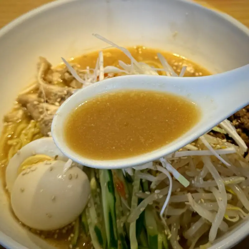 桜木屋 大曲店 秋田県大仙市戸蒔錨 イーストモール大曲内 夏期限定 冷し担々麺 冷たいラーメン スープ