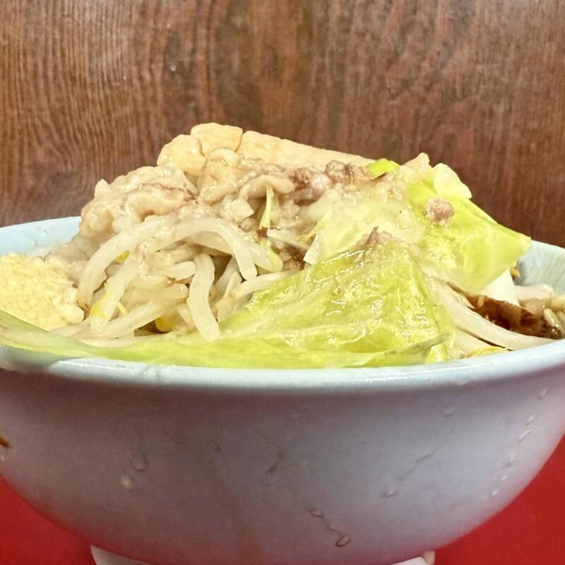 ラーメン二郎 新潟店 新潟県新潟市中央区万代 ラーメン小 豚骨醤油ラーメン 朝ラー ニンニク アブラ 具