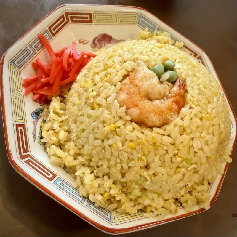 中国料理 パリスタ飯店 旧鷹巣町 秋田県北秋田市松葉町 蝦仁炒飯 エビ焼メシ 海老チャーハン