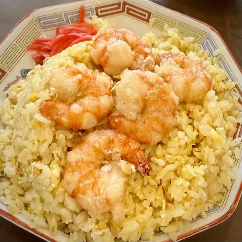 中国料理 パリスタ飯店 旧鷹巣町 秋田県北秋田市松葉町 蝦仁炒飯 エビ焼メシ 海老チャーハン