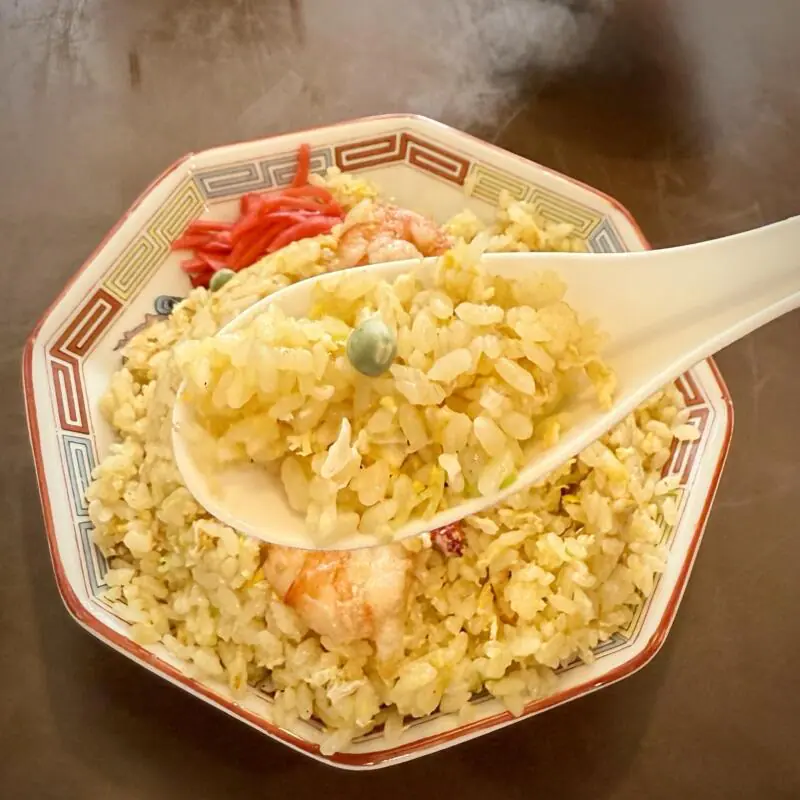 中国料理 パリスタ飯店 旧鷹巣町 秋田県北秋田市松葉町 蝦仁炒飯 エビ焼メシ 海老チャーハン