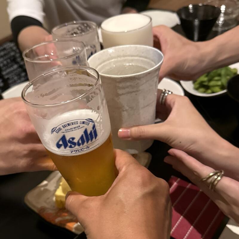 創作厨房 五臓六腑 ごぞうろっぷ 秋田県大仙市大曲丸の内 生ビール 乾杯