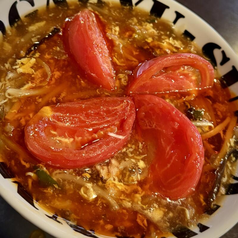我流酸辣湯麺 拉麺勇気 らーめんゆうき 宮城県仙台市若林区若林 トマト酸辣湯麺 とまとスーラータンメン 具