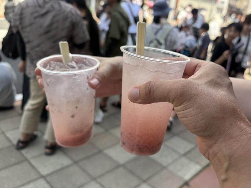 宮城県石巻市 石巻川開き祭り 麺屋 丸宮 出店 梅生姜レモンサワー 梅生姜ソーダ 乾杯