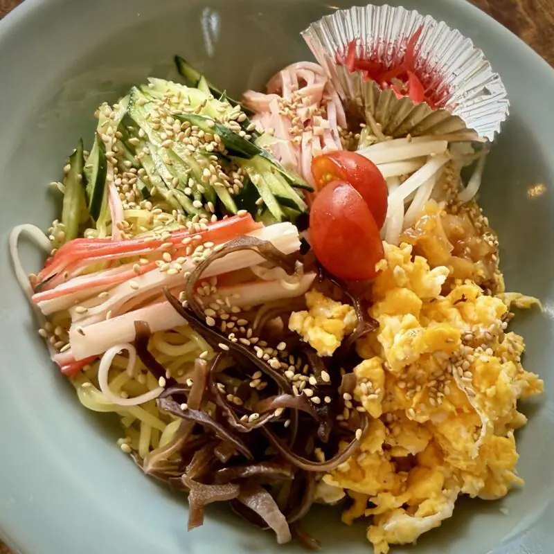 御食事処 かつれつ庵 秋田県能代市中柳 夏期限定 冷し中華 冷やし中華 具