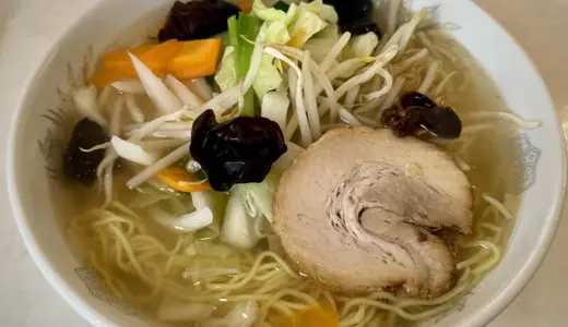 展望レストラン 花の杜＠秋田県横手市前郷にて塩タンメンをオーダー！野菜たっぷりで食べ応えのあるヘルシーラーメン♪