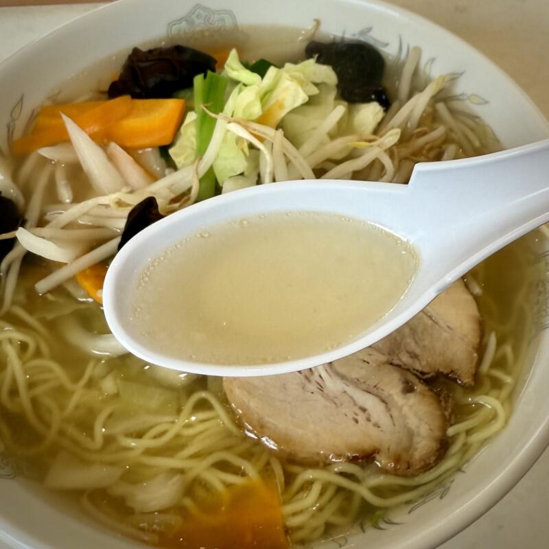 展望レストラン 花の杜 秋田県横手市前郷字 平鹿総合病院9階 塩タンメン 野菜塩ラーメン スープ