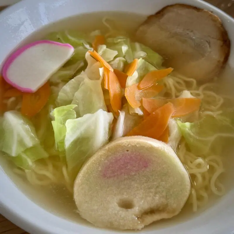 レストラン風 秋田県能代市落合 能代厚生医療センター1階 院内食堂 塩タンメン 塩ラーメン 具
