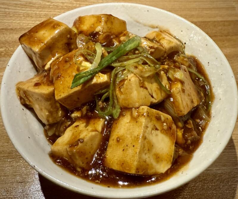 かない食堂 秋田県南秋田郡五城目町上町 麻婆麺 麻婆豆腐 マーボーラーメン ライスセットセルフ麻婆丼