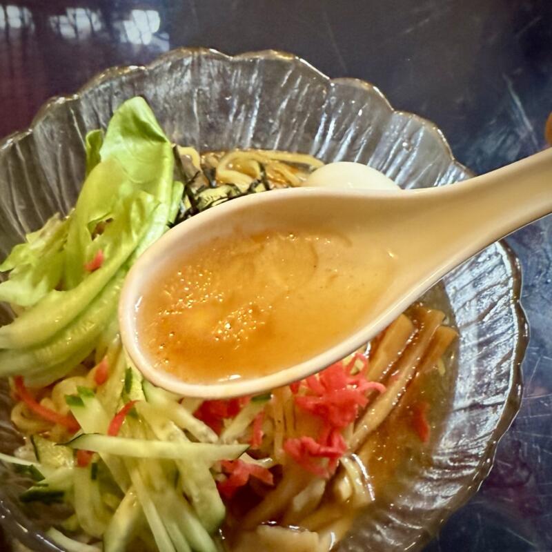 ジュテーム Je t'aime 珈琲 樹庭夢 秋田県にかほ市象潟町 冷やし麺 冷やし中華 冷たいラーメン スープ タレ