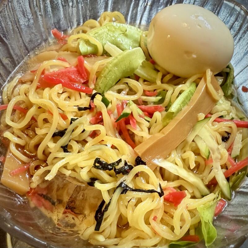 ジュテーム Je t'aime 珈琲 樹庭夢 秋田県にかほ市象潟町 冷やし麺 冷やし中華 冷たいラーメン 混ぜる