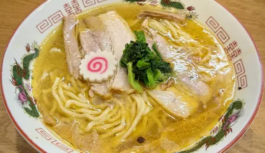 麺処 いずも屋＠新潟県三島郡出雲崎町尼瀬にて塩生姜らーめんをオーダー！新潟県若手ラーメン職人グランプリで優勝の座に輝いた店の人気メニュー♪