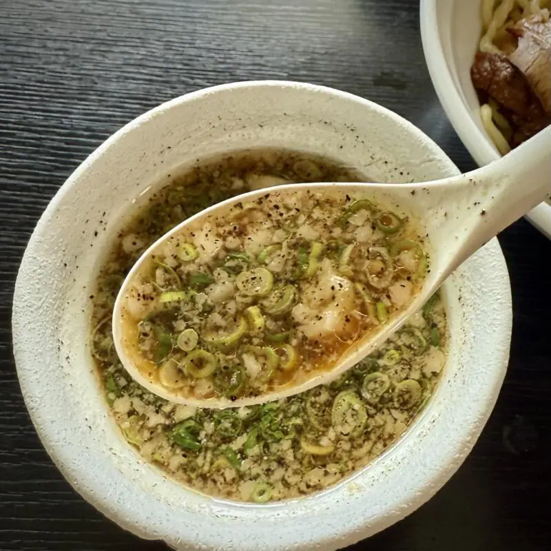 中華そば まがりすけ 山形県東根市中央東 つけめん つけ麺 つけ汁 スープ