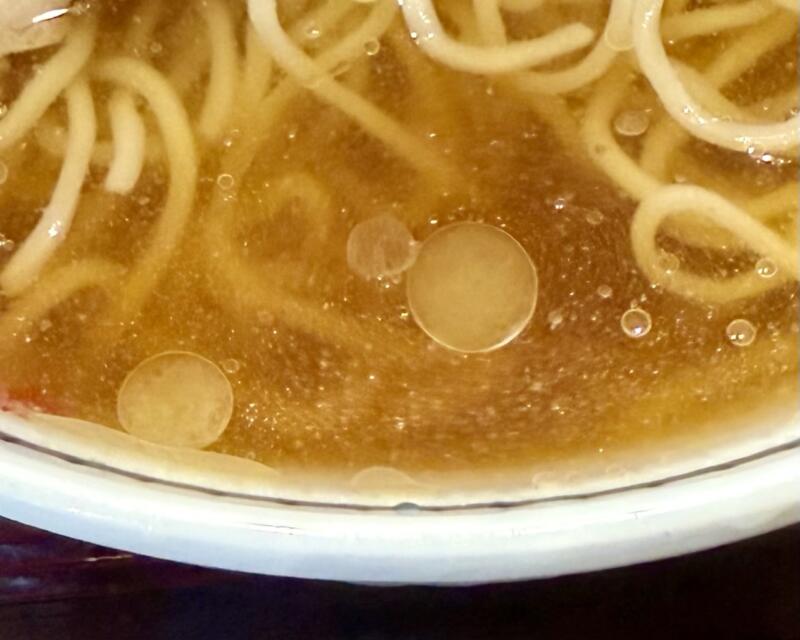 そば処 東亭 ひがしてい 山形県東根市さくらんぼ駅前 げそ天肉中華 冷たい肉中華 冷やしラーメン スープ