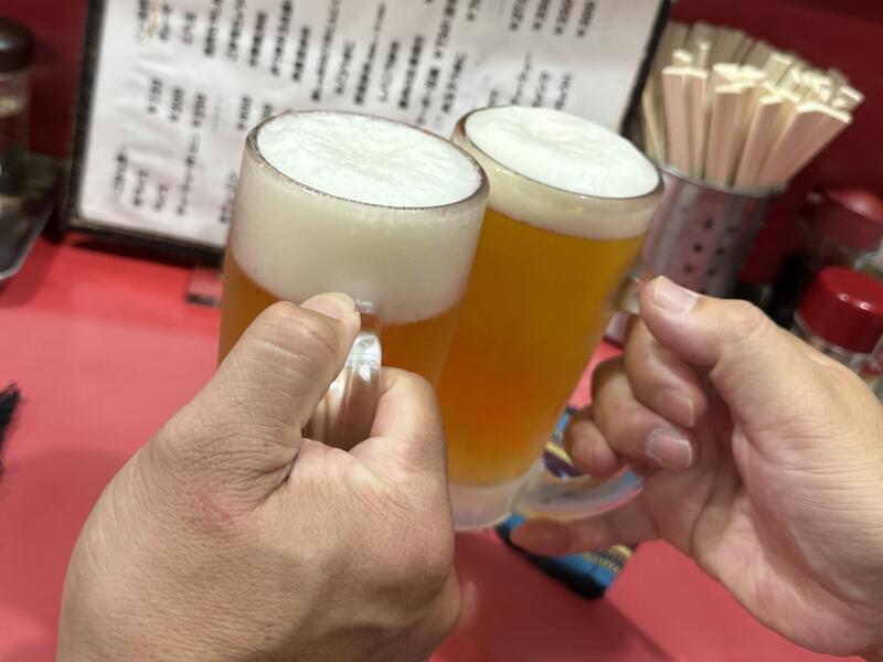 中華料理 大輦 御殿通店 だいれん ごてんどおりてん 千葉県船橋市本町 京成船橋 生ビール 乾杯