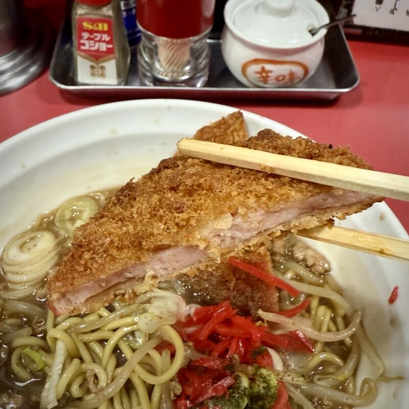 中華料理 大輦 御殿通店 だいれん ごてんどおりてん 千葉県船橋市本町 京成船橋 ソースらーめん 船橋ご当地 船橋ソースラーメン ハムカツトッピング 具