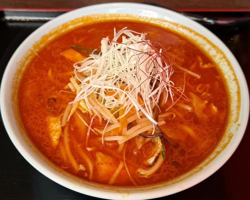 辛さ一本道 路山 西根店 岩手県盛岡市下田 赤南蛮醤油タンメン 赤南蛮正油タンメン 激辛