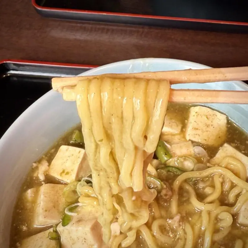 辛さ一本道 路山 西根店 岩手県盛岡市下田 汁なし青南蛮塩マーボーメン 青い麻婆麺 激辛 麺