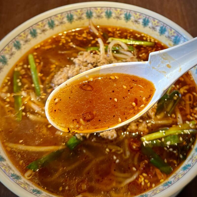 酒茶房如意 さけちゃぼうにょい 山形県酒田市大宮町 台湾ラーメン 辛さ2倍 スープ