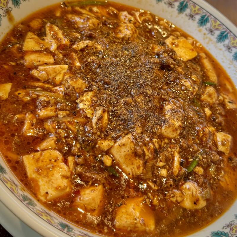 酒茶房如意 さけちゃぼうにょい 山形県酒田市大宮町 麻婆麺 マーボーラーメン 麻婆ラーメン 辛さ2倍 陳麻婆豆腐 具