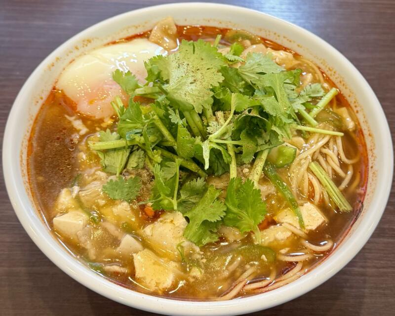 自家製麺 麺や二代目 夜来香 イエライシャン 秋田県秋田市下新城中野 追分駅 黒酢とパクチーのスーラータンメン