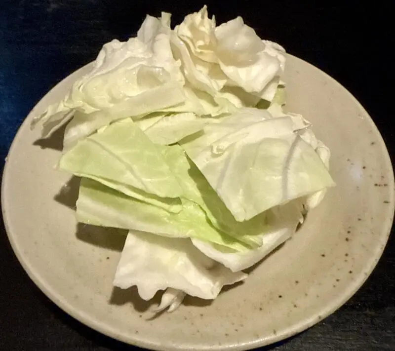 トリス軒 秋田県秋田市中通 秋田駅前 お通し キャベツ