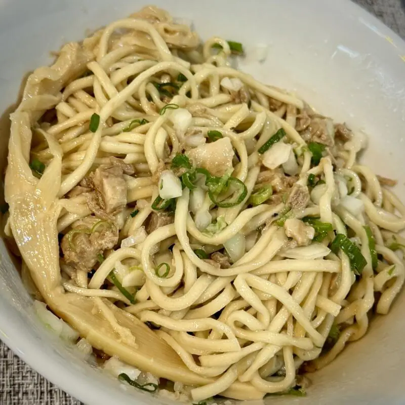 TONPUKU 豚福 秋田県秋田市中通 秋田駅前 豚しじみ油そば 汁なしラーメン 追い飯無料 混ぜる