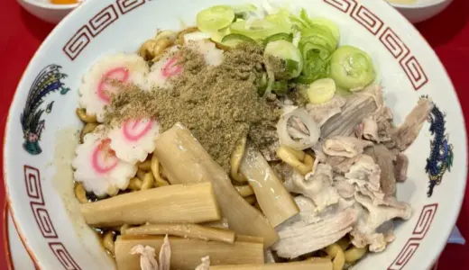 末廣ラーメン本舗 秋田駅前分店にて油そば黄身のせ＋にんにくをオーダー！人気店・ほるもん猿→とっぴんぱらりのぷハシゴ酒のアフターで〆ヤキメシした時に気になったメニューを追撮♪