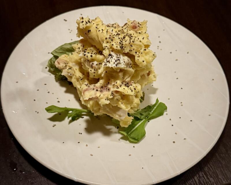 おでん処 じゅんちゃん 西堀店 新潟県新潟市中央区西堀前通3番町 古町 出来立てほかほかおでん玉子とベーコンのポテトサラダ