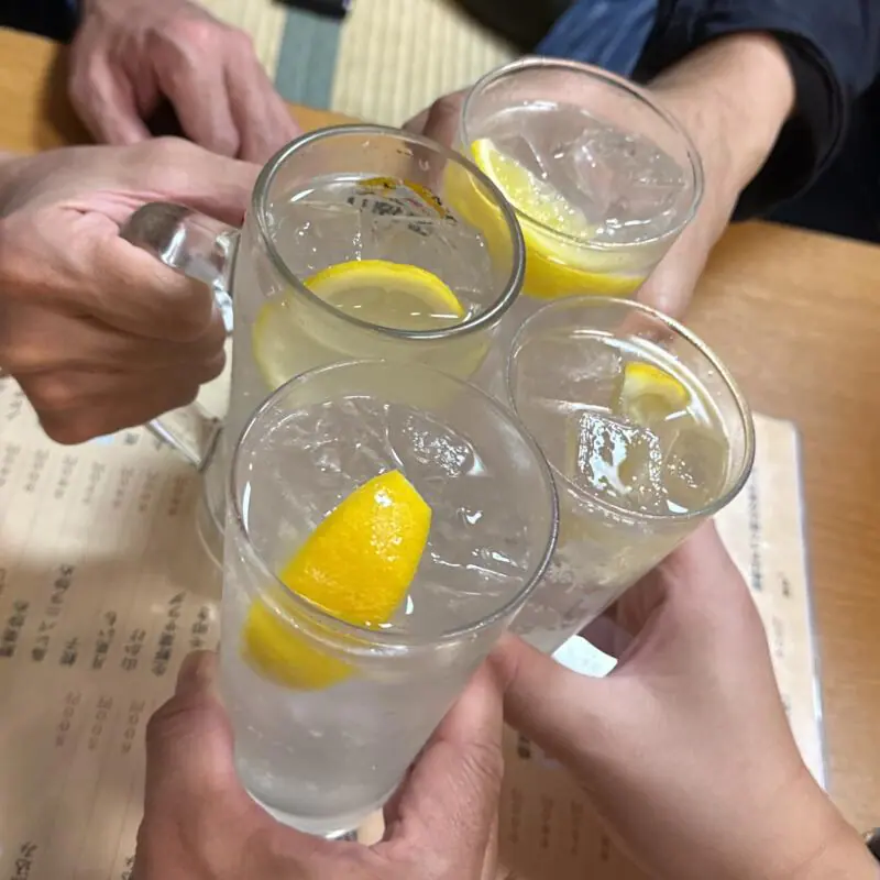 喜ぐち きぐち 新潟県新潟市中央区古町通10番町 麒麟山サワー 乾杯