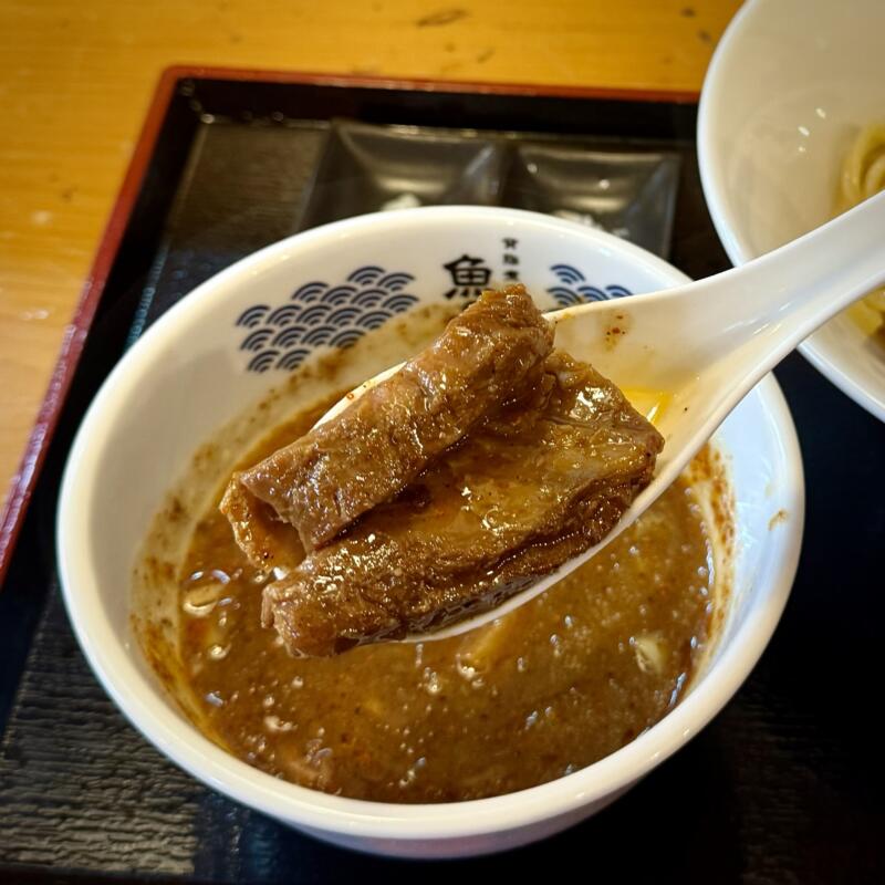 麺華 春は桜に牡丹 秋田県秋田市東通 秋田駅裏 辛辛つけめん 辛いつけ麺 辛め チャーシュー