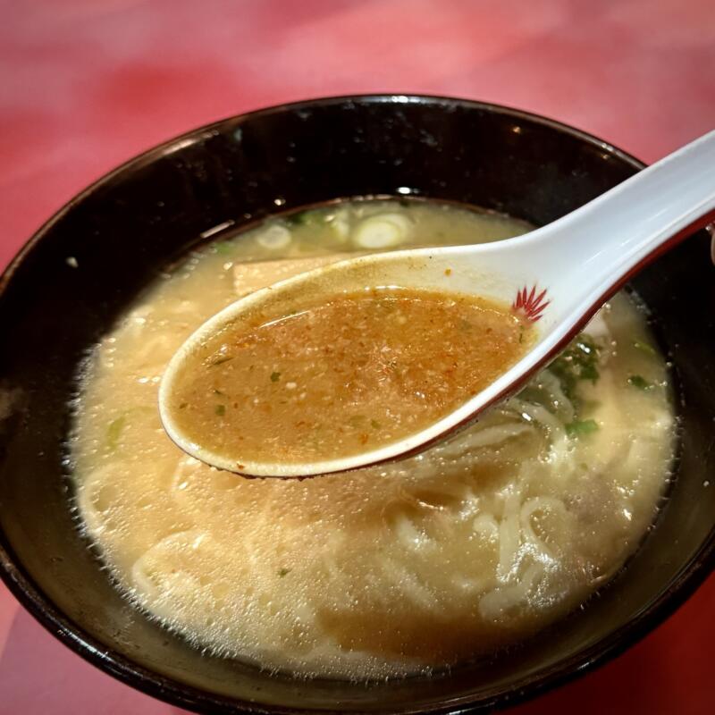 龍上海 栄町支店 山形県南陽市赤湯 赤湯駅 からみそラーメン 辛味噌ラーメン 味噌らーめん 小盛 スープ