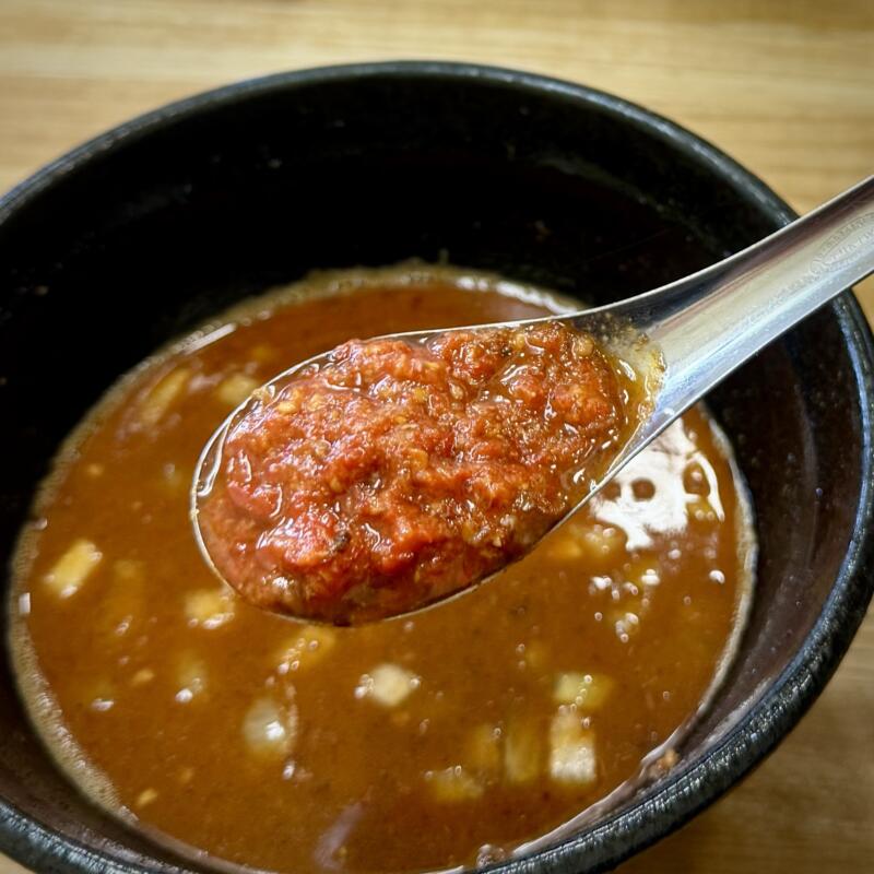 麺屋 羅漢 らかん 秋田県横手市条里 横手駅 海老つけ麺 辛味 つけ汁 スープ