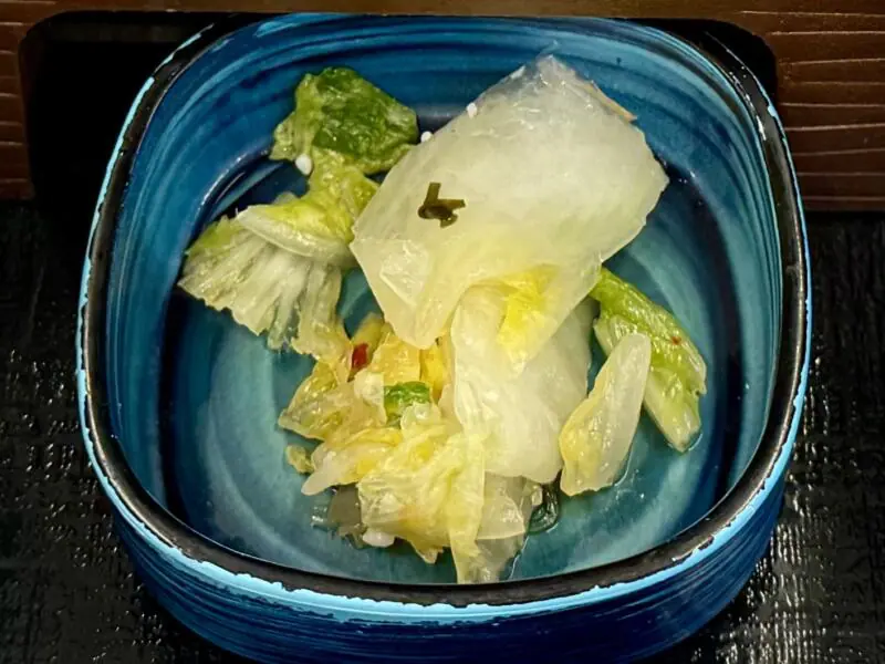 吉野家 7号線秋田土崎店 秋田県秋田市土崎港相染町 土崎駅 牛肉玉ラーメン鍋膳(とんこつ) 牛肉玉とんこつラーメン鍋膳 漬け物