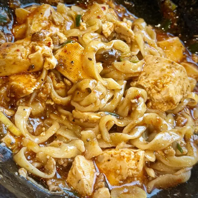 こまつ中華蕎麦 岩手県盛岡市青山 青山駅 麻婆麺 マーボーラーメン 混ぜる