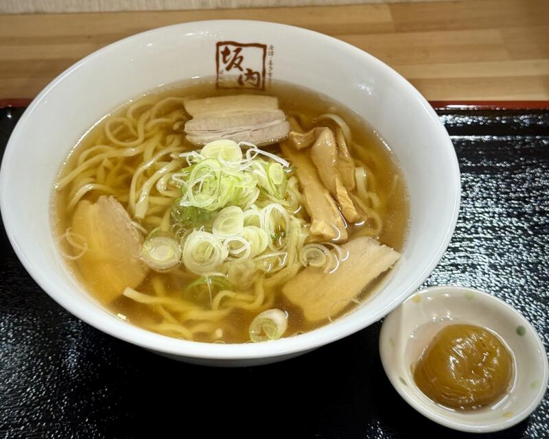 ダイニング ぶなの森 秋田県にかほ市象潟町 にかほ市観光拠点センター にかほっと内 坂内の淡麗しょうゆラーメン 醤油ラーメン いちじくの甘露煮付き