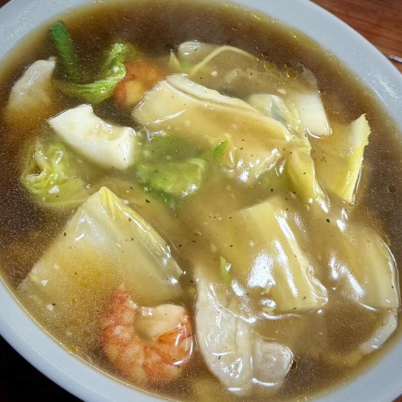 中華食堂 九龍 クーロン 秋田県由利本荘市矢島町元町 広東メン 広東麺 餡掛けラーメン 具