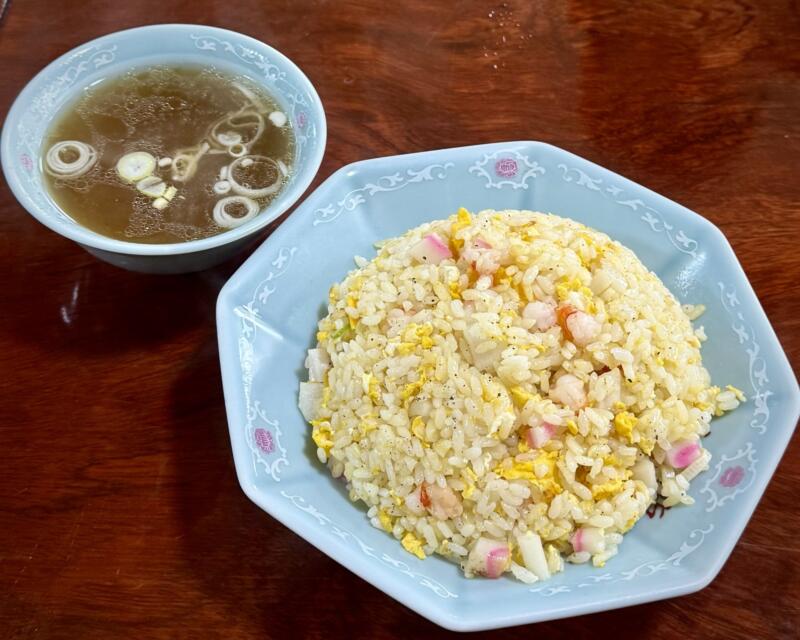 中華食堂 九龍 クーロン 秋田県由利本荘市矢島町元町 エビチャーハン 海老炒飯 スープ付き