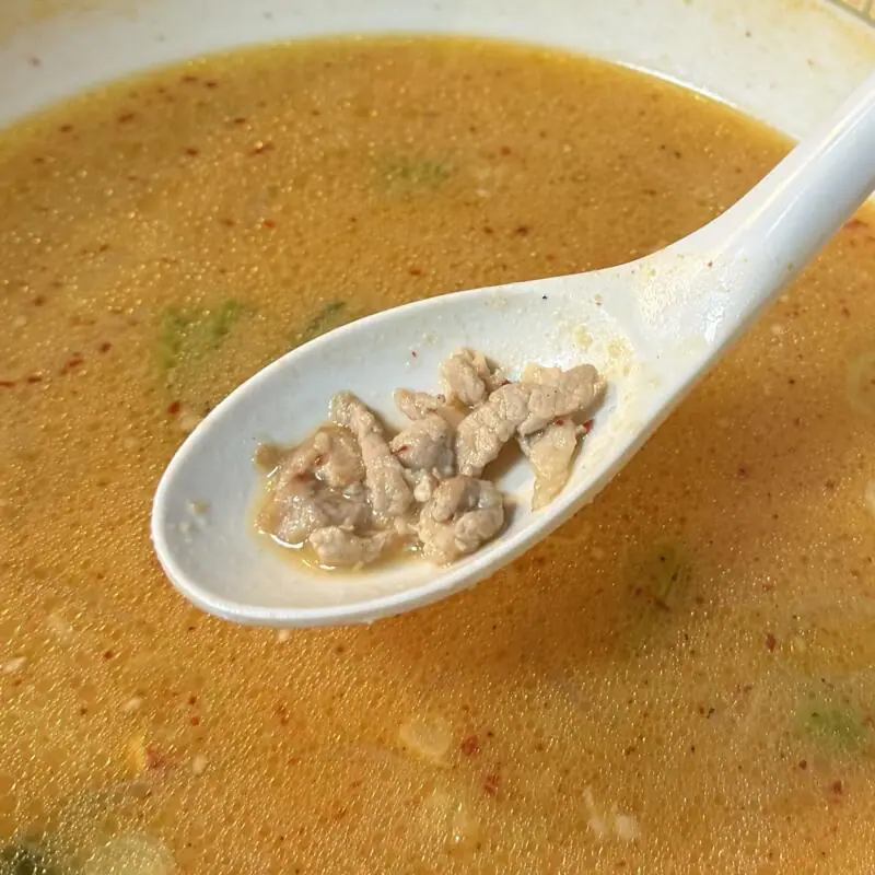 中華そば めん峯 めんほう 秋田県秋田市仁井田 羽後牛島駅 大野口 味噌中華 味噌ラーメン 具 豚肉