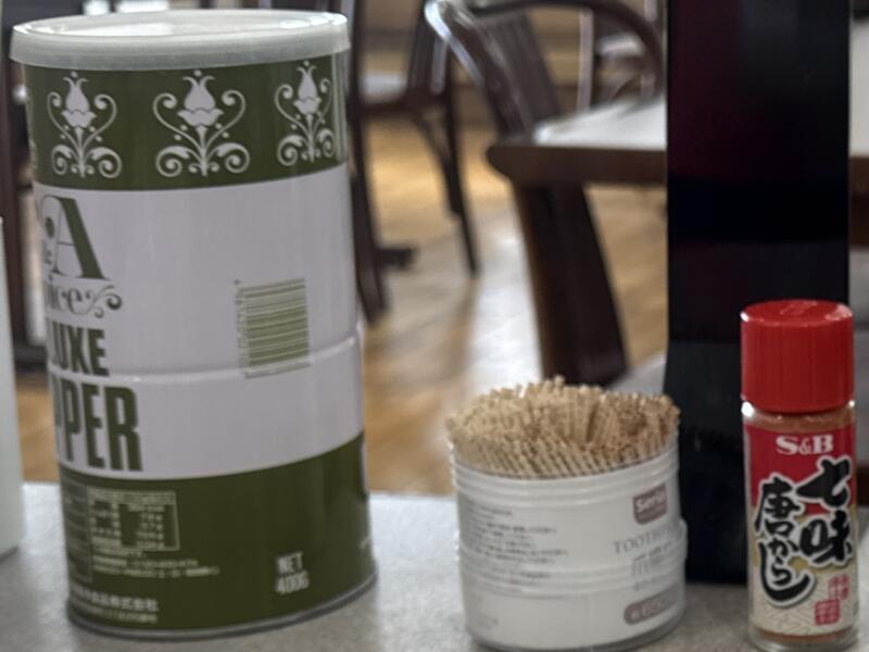 鬼そば藤谷 総本店 秋田県大仙市長野 旧中仙町 道の駅なかせん ドンパン節の里内 羽後長野駅 世界の炙り鬼味噌らぁ麺 味噌ラーメン 味変 調味料