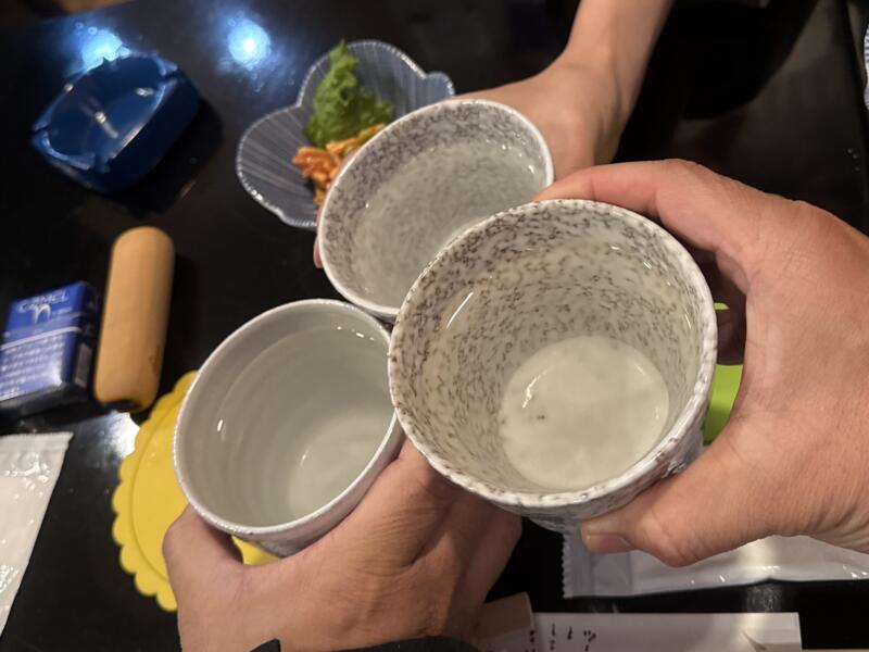 飲み処andキッチン ほのじぐみ 秋田県秋田市南通 有楽町 秋田駅 芋焼酎 お湯割り 乾杯