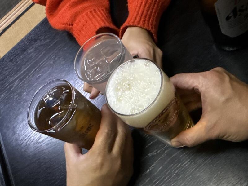 居酒屋 ごんべぇ 秋田県湯沢市三梨町 瓶ビール 乾杯