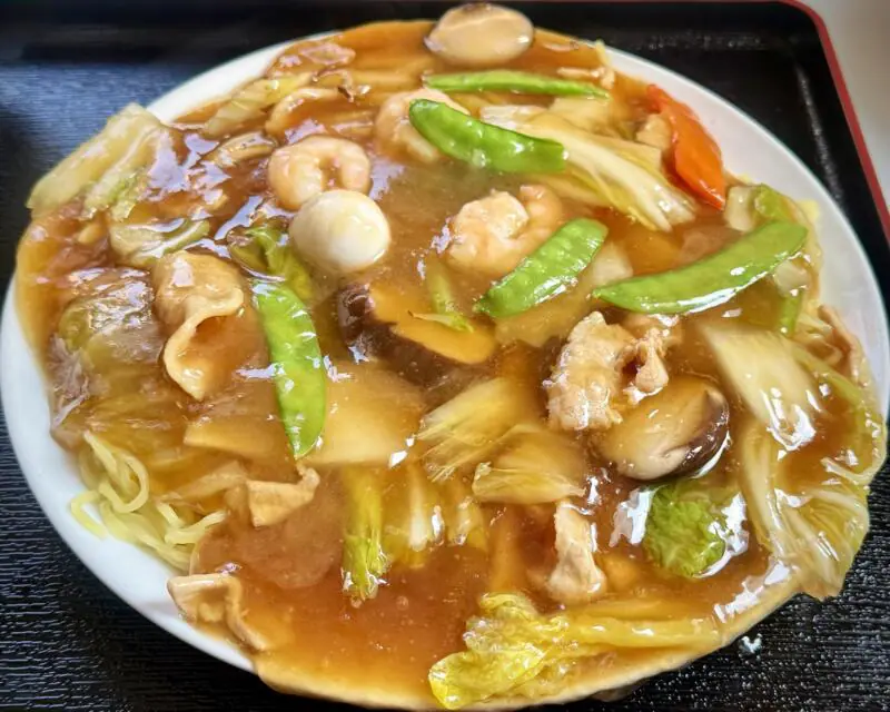 中華ダイニング 大黒屋 秋田県秋田市仁井田 羽後牛島駅 大野口 五目あんかけやきそば 五目餡掛け焼きそば