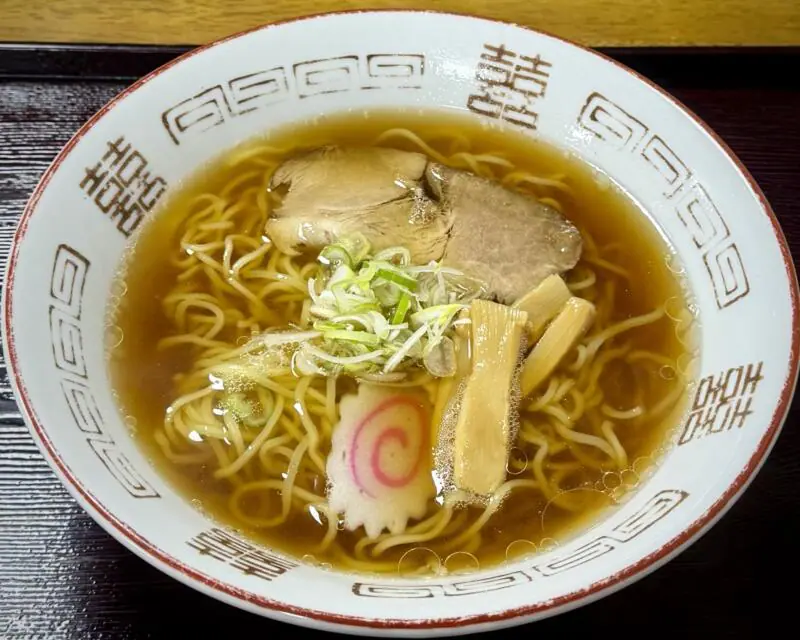 かしわ温泉食堂 秋田県由利本荘市西目町西目 西目駅 醤油ラーメン