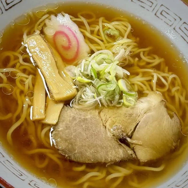 かしわ温泉食堂 秋田県由利本荘市西目町西目 西目駅 醤油ラーメン 具