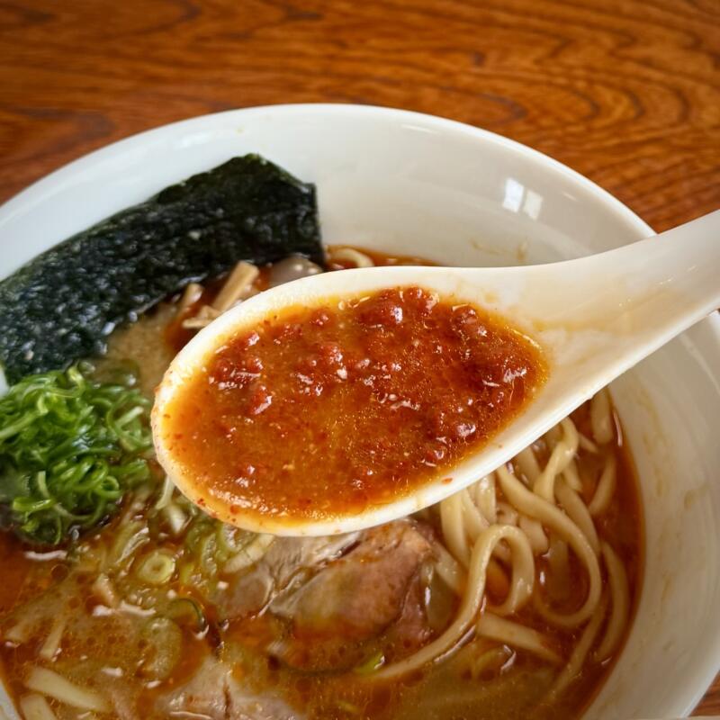 麺や 渚 なぎさ 秋田県南秋田郡五城目町鵜ノ木 八郎潟駅 五城目バスターミナル 味噌らぁめん 辛口 辛味噌らぁめん 辛味噌ラーメン スープ